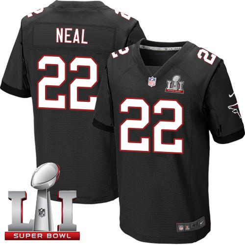 Nike Falcons #22 Keanu Neal Black Alternate Super Bowl LI 51 Men's Stitched NFL Elite Jersey